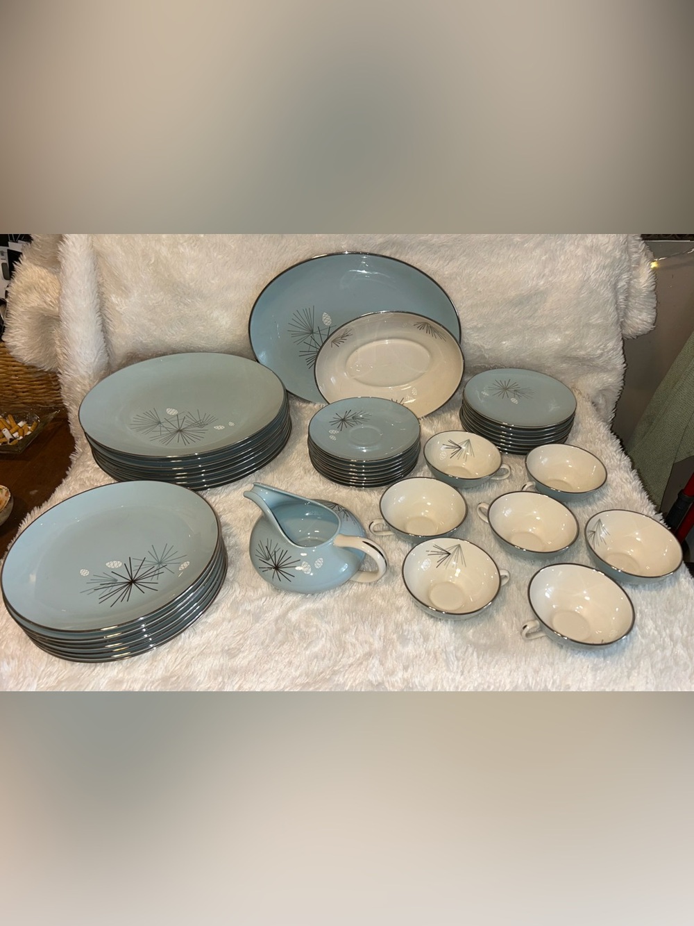 Franciscan Fine China: 'Silver Pine' China, Made in the USA